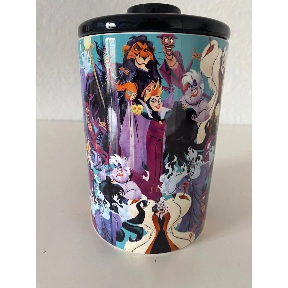 Disney Villains‎ Ceramic Cookie Jar Canister Halloween Maleficent Cruella Scar